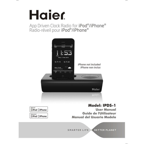 Haier Rise App Driven Clock Radio For iPod / iPhone - New - Picture 6 of 6